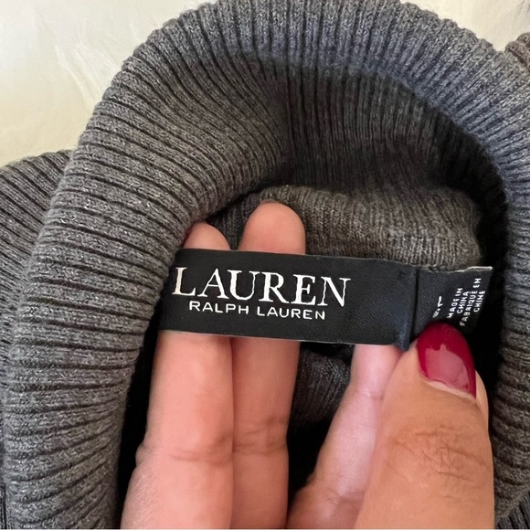 Lauren Ralph Lauren black label woman’s Turtle neck size Large color Gray - Picture 7 of 10